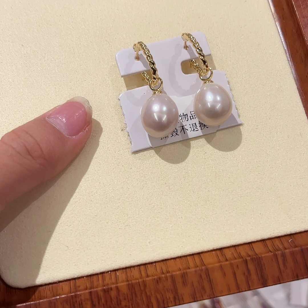 淡水珍珠耳饰合金