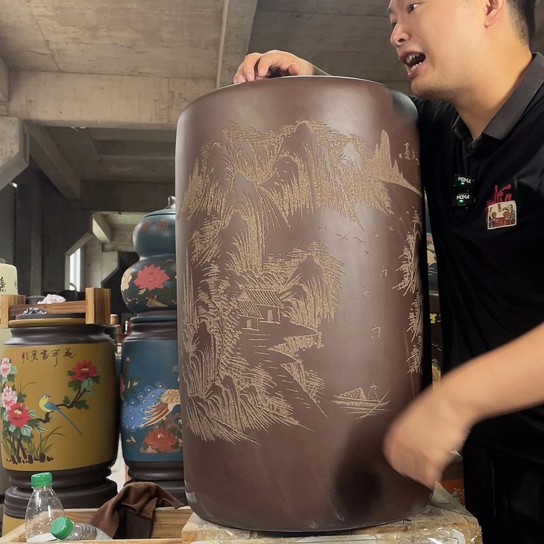 宜兴原矿紫砂茶叶罐