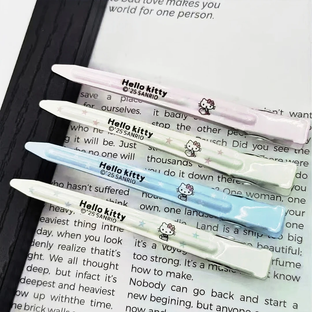 甜美可爱KT猫鸭嘴夹发夹金属定位夹前额侧边刘海夹化妆洗脸无痕夹