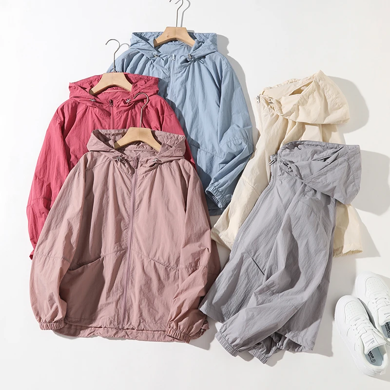 小众女装薄款连帽防晒衣外套女夏季2025年新款户外防晒服透气上衣