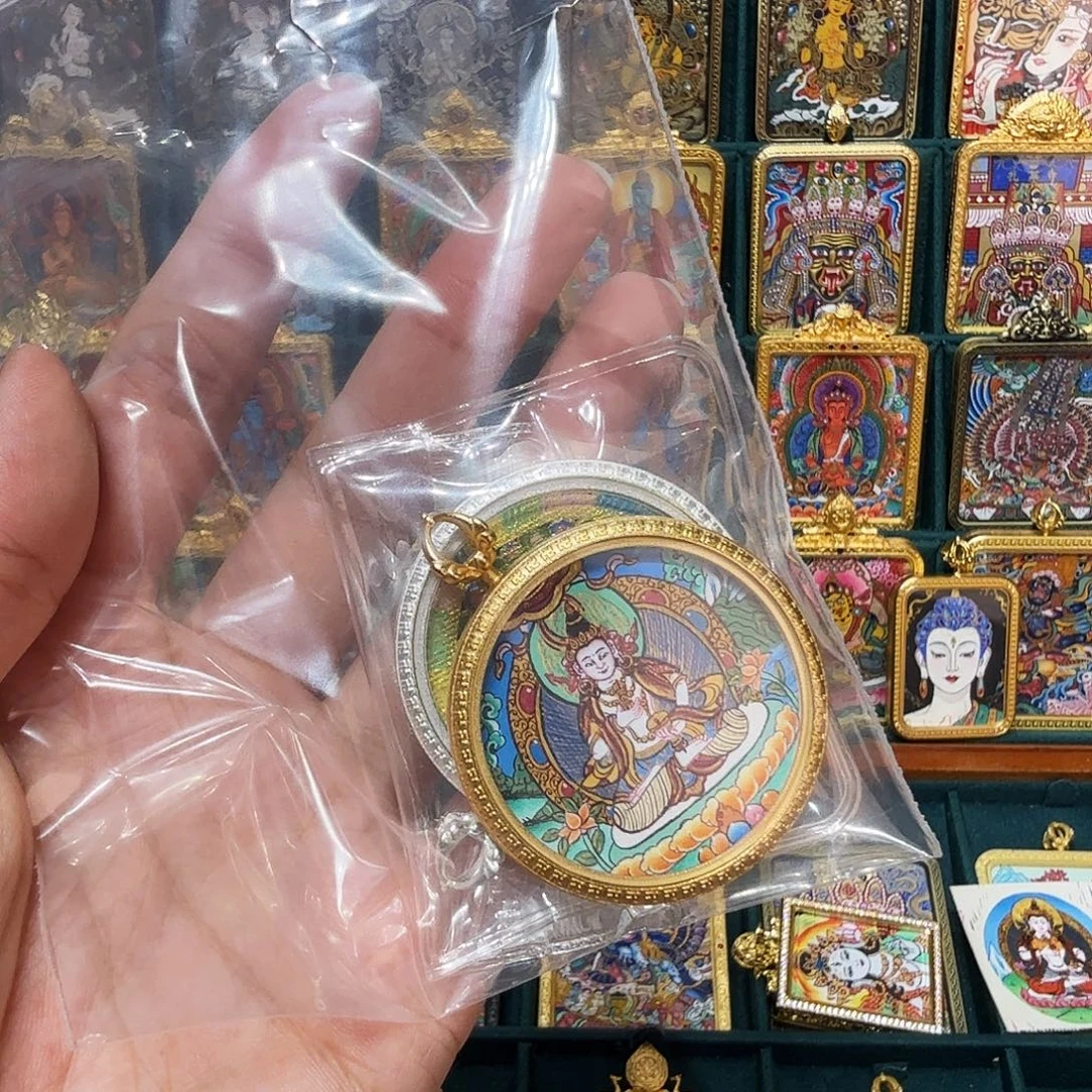 金***周吊坠热贡纯手绘唐卡非遗文化