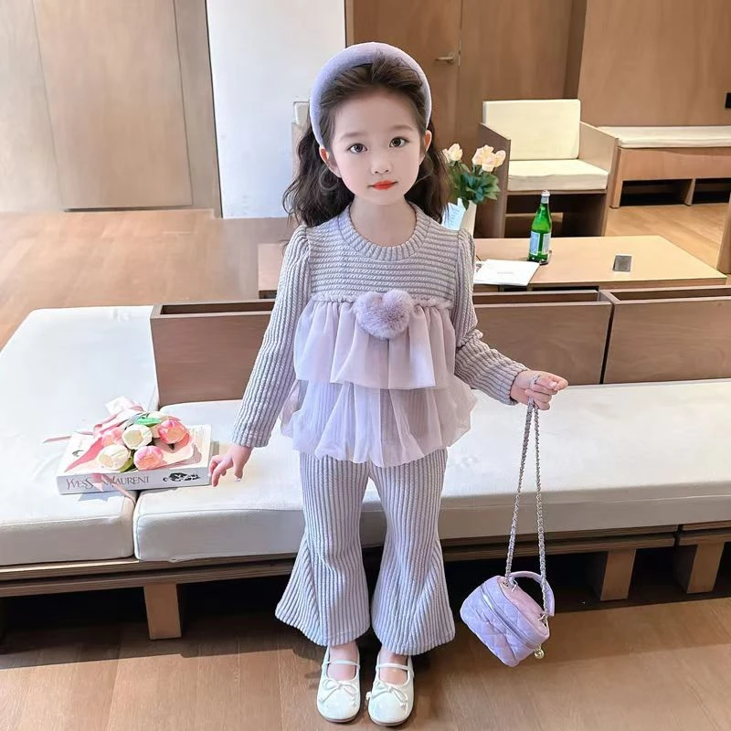 女童秋装套装2025新款秋季春秋女休闲韩版套装女孩潮流嬉皮休闲风