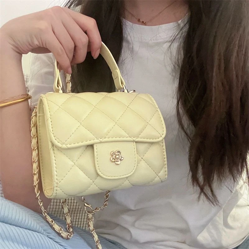 手提小方包包女夏2024新款潮时尚菱格链条包小香风百搭ins斜挎包5