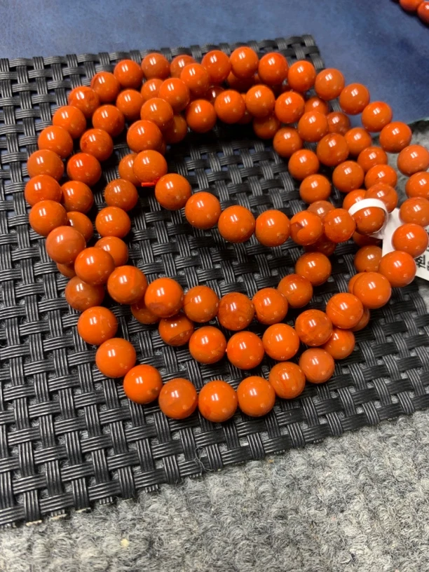 瓦西柿子红7mm圆珠多圈链条