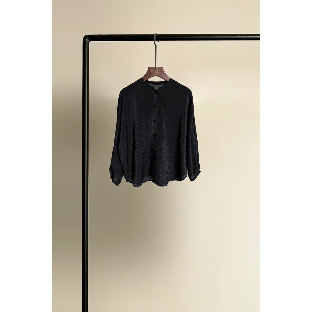 ICEEL原创女装纯色超薄小个子衬衫女春夏新款极简日常基础款衬衣