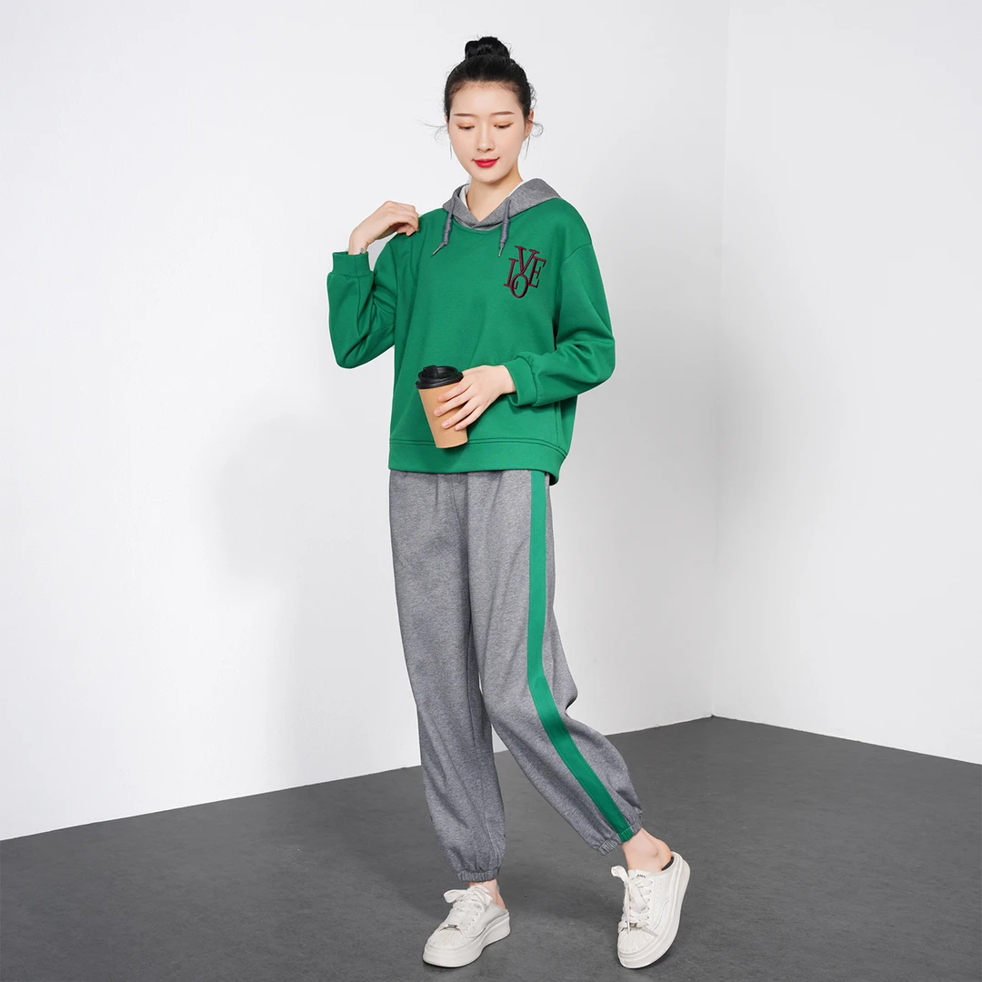 【秋季新款】韩版设计感小众洋气气质百搭字母印花套装AQ2729