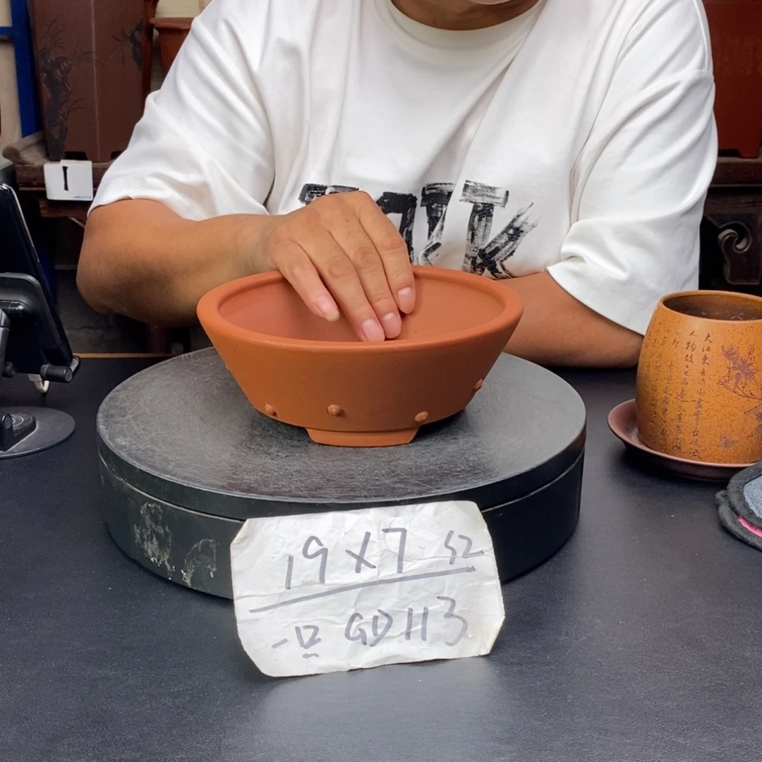 紫砂花盆货号一只GD113