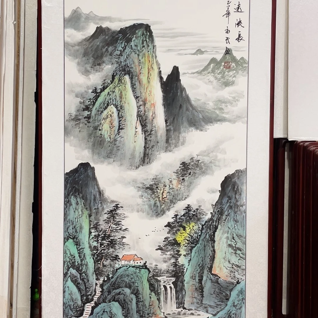 国画带框尺寸63*123厘米