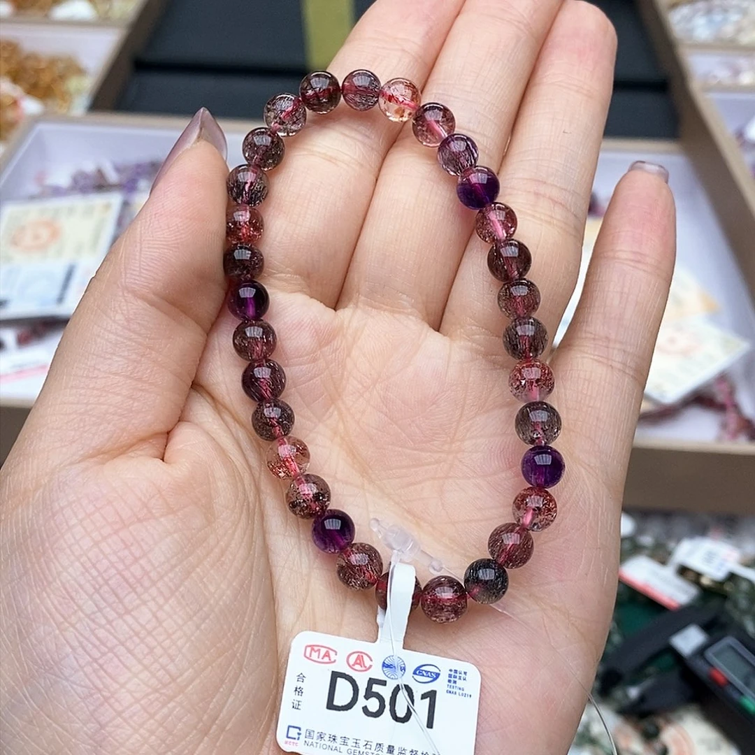 水晶手链未镶嵌D501 超七 6m+