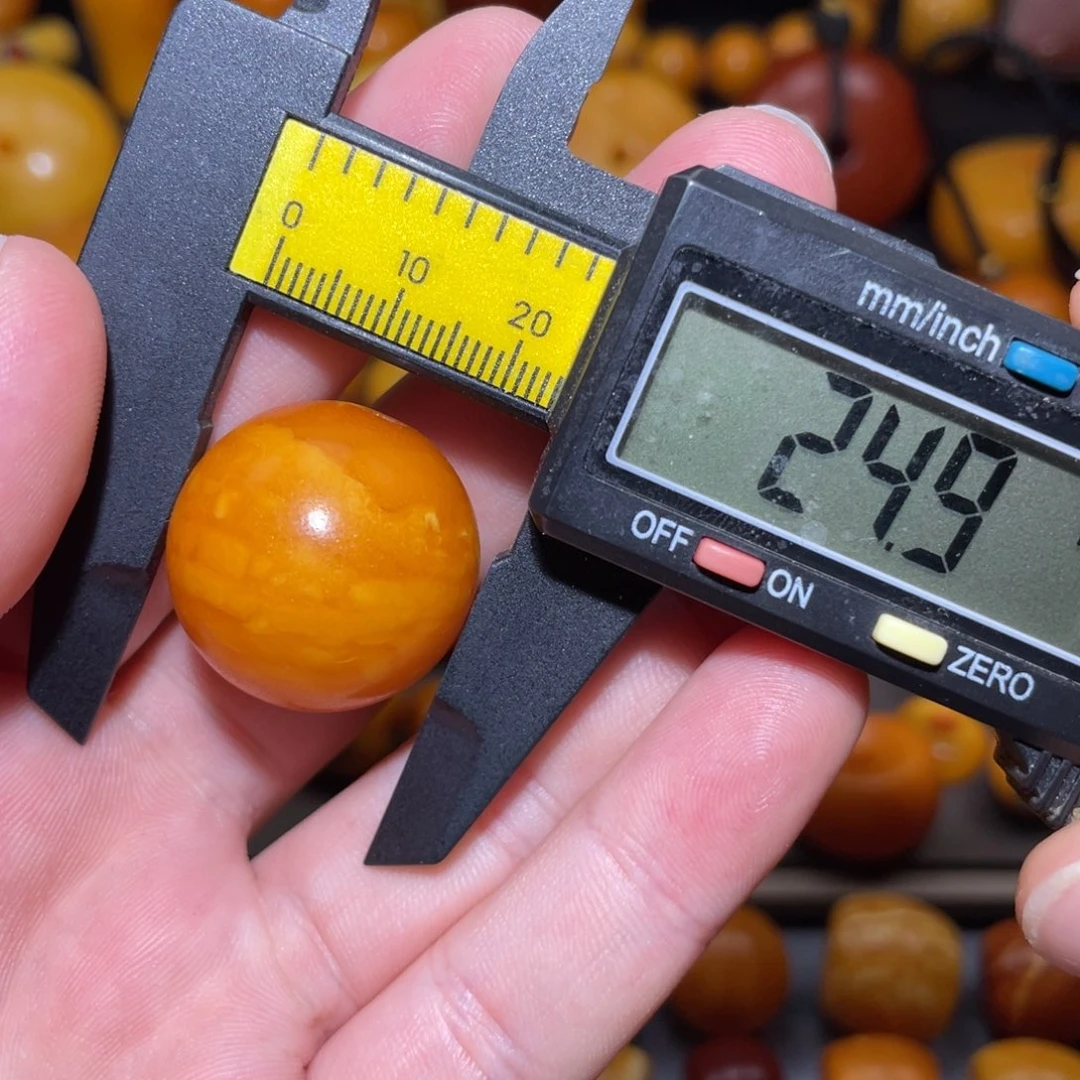 琥珀未镶嵌裸石苹果珠