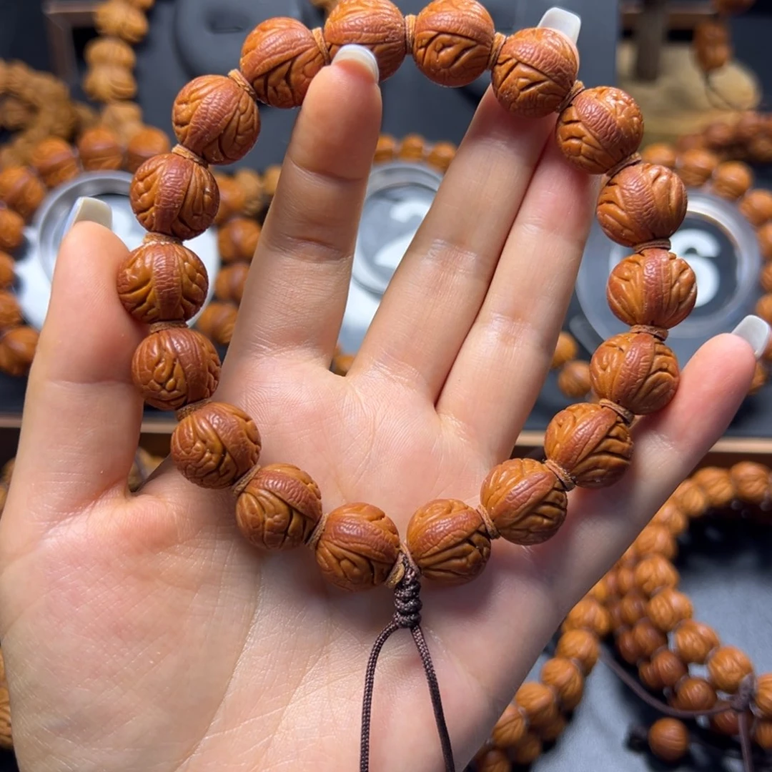 桃核手串龙鳞仿古15