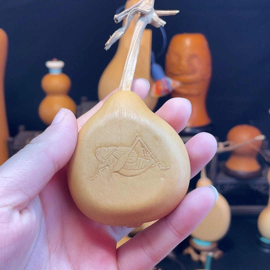 蝈蝈押花葫芦葫芦