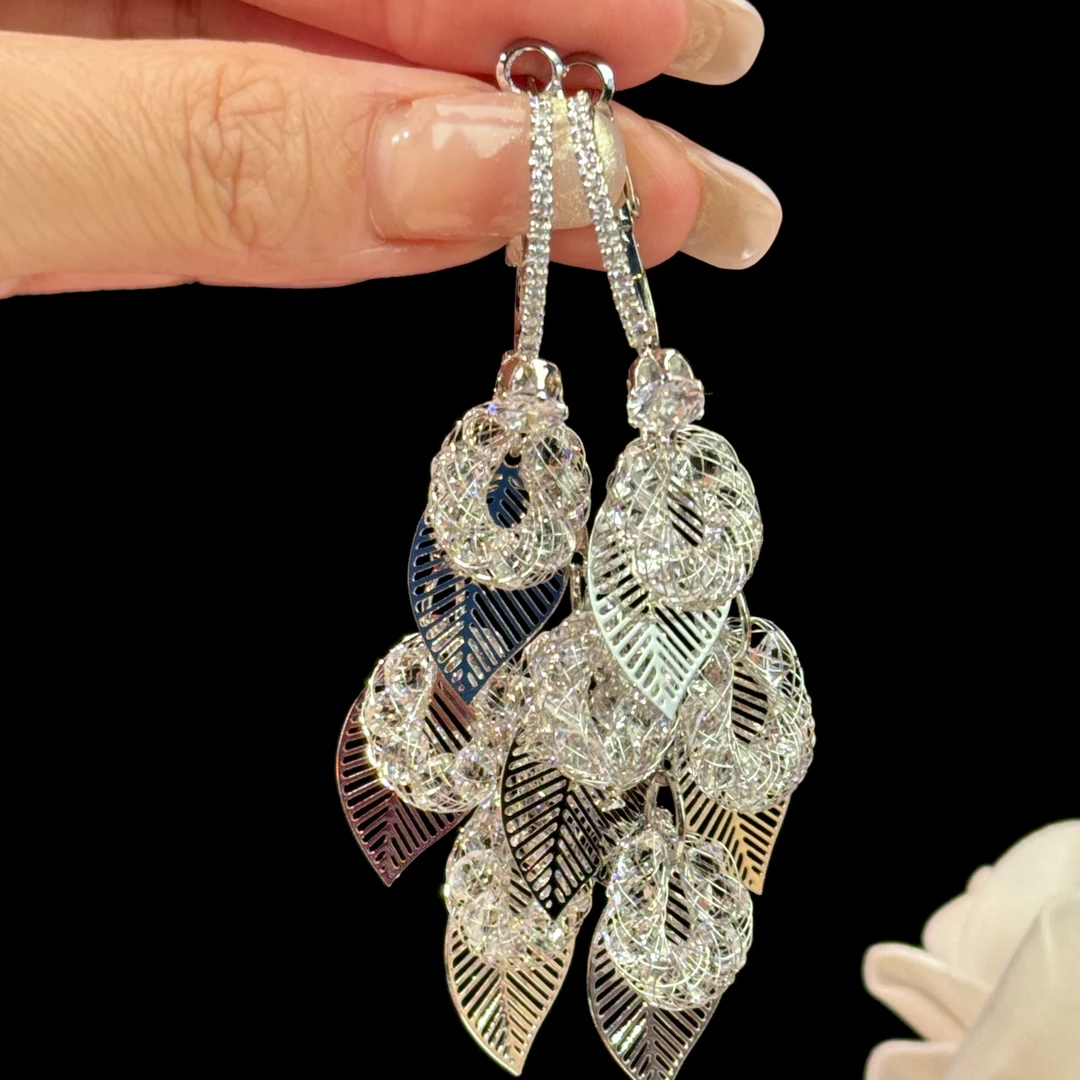 铜合金耳饰 惜语】手工气质时尚设计师轻奢长款耳坠小众高级感耳环