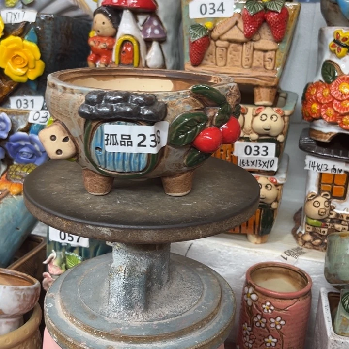 紫砂花盆粗陶材质多肉花盆