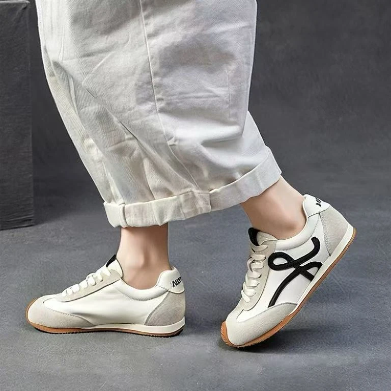 C7157 米黑 百搭2025新款厚底时尚休闲运动阿甘鞋