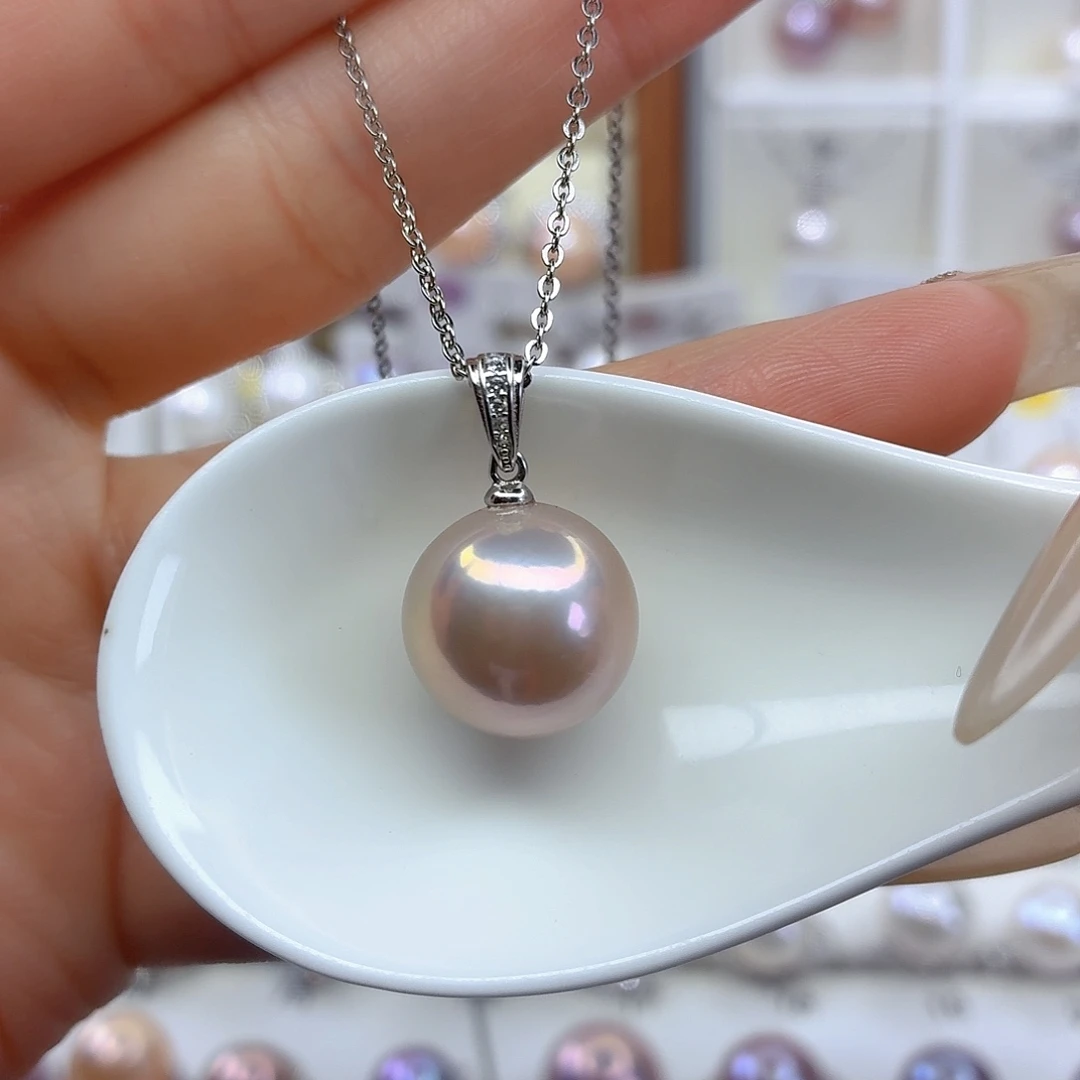 欣***昕淡水珍珠银S925镶嵌颈饰F