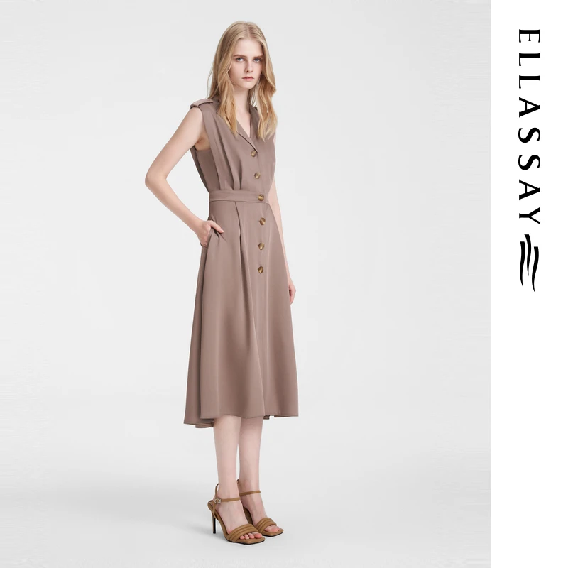 【粉丝专享】ELLASSAY歌力思马甲连衣裙女EWE351Y00500