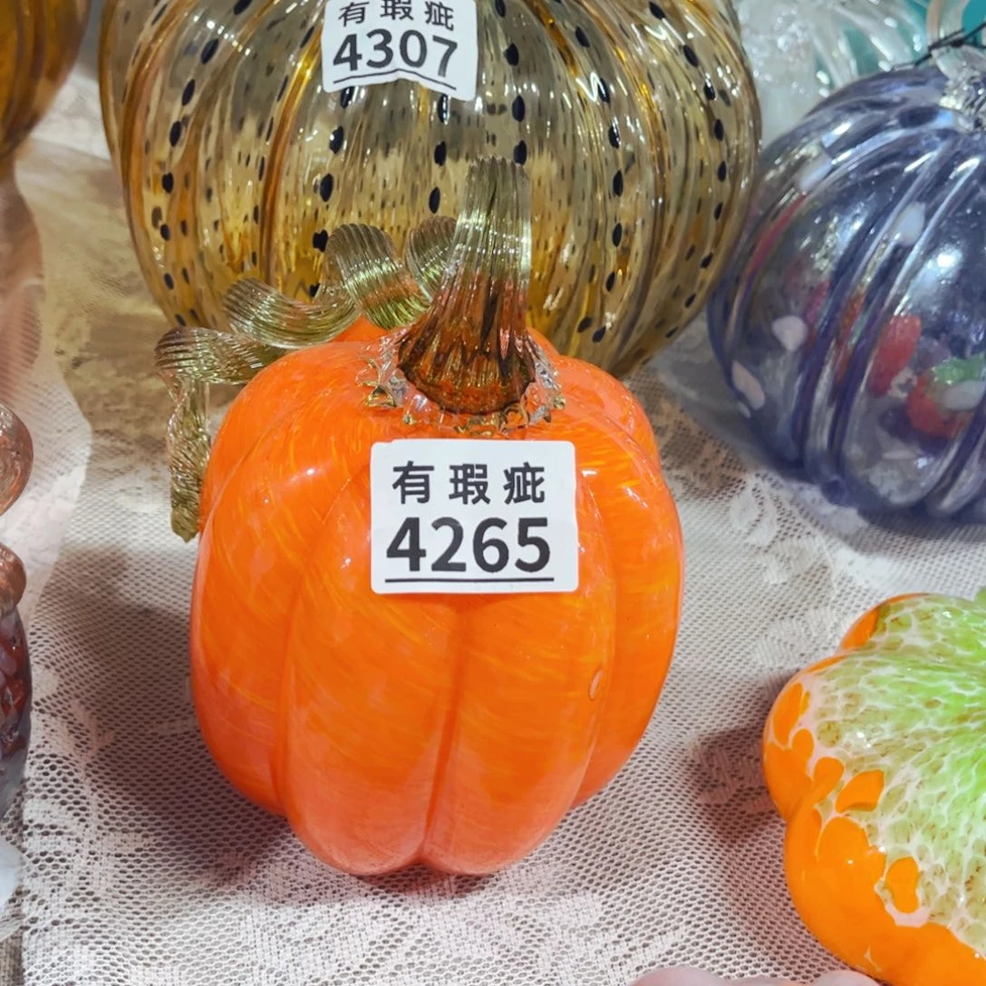 南瓜4265 家悦美居琉璃摆件瑕疵