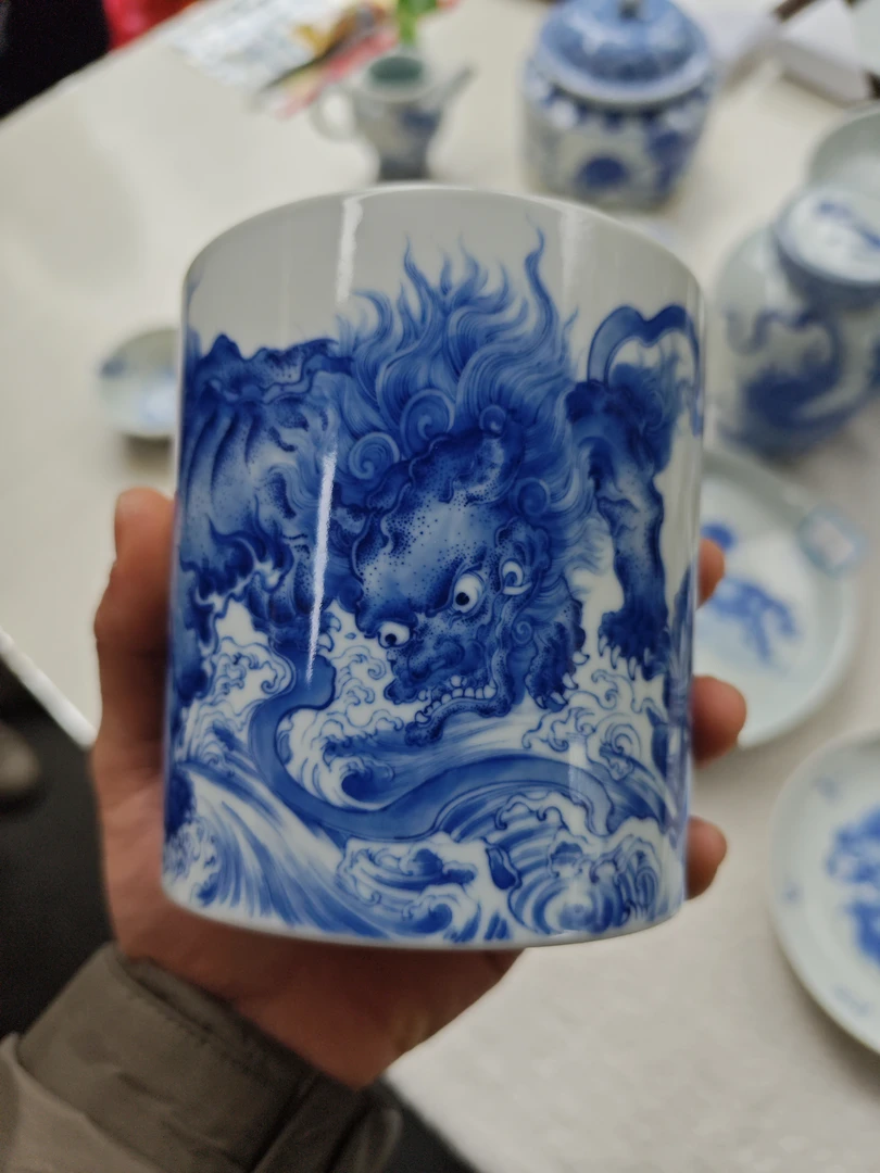 狮纹笔桶高货6666666