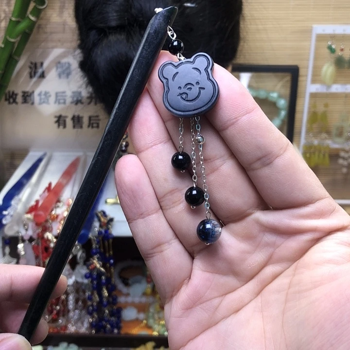 蛇纹石玉未镶嵌发簪