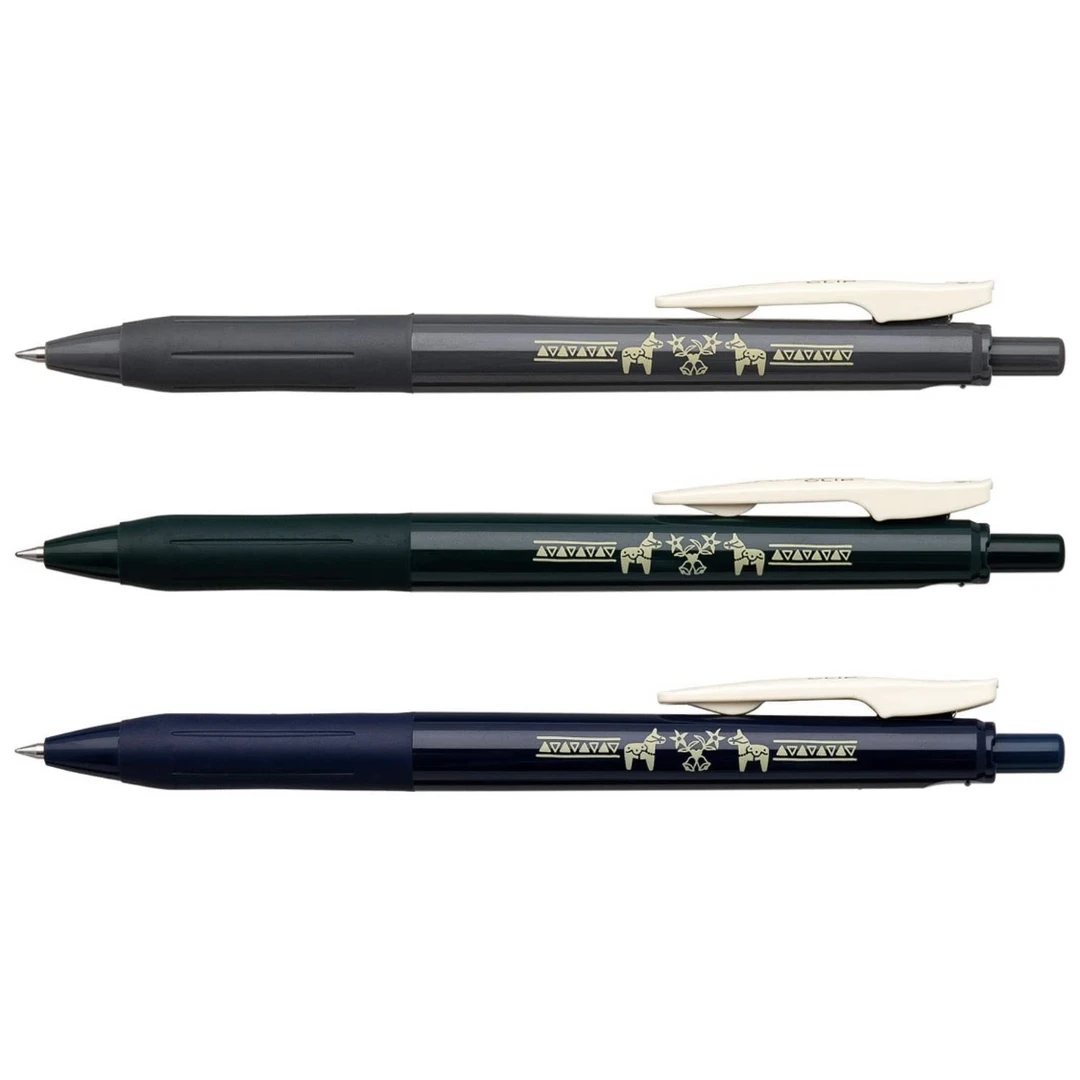 1-7 日本ZEBRA斑马JJ15圣诞小马驹限定款复古色按动中性笔