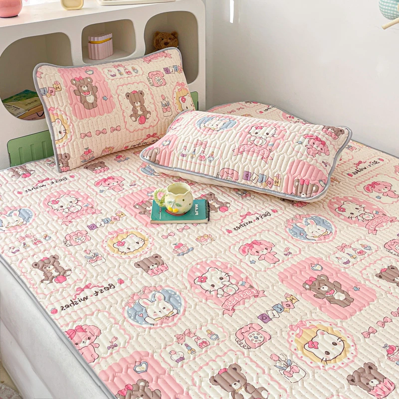 2025新款可机洗乳胶凉席冰丝席床单亲肤学生宿舍单人床夏天席子