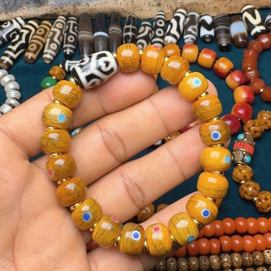 柏香籽/百香籽手串牦牛骨