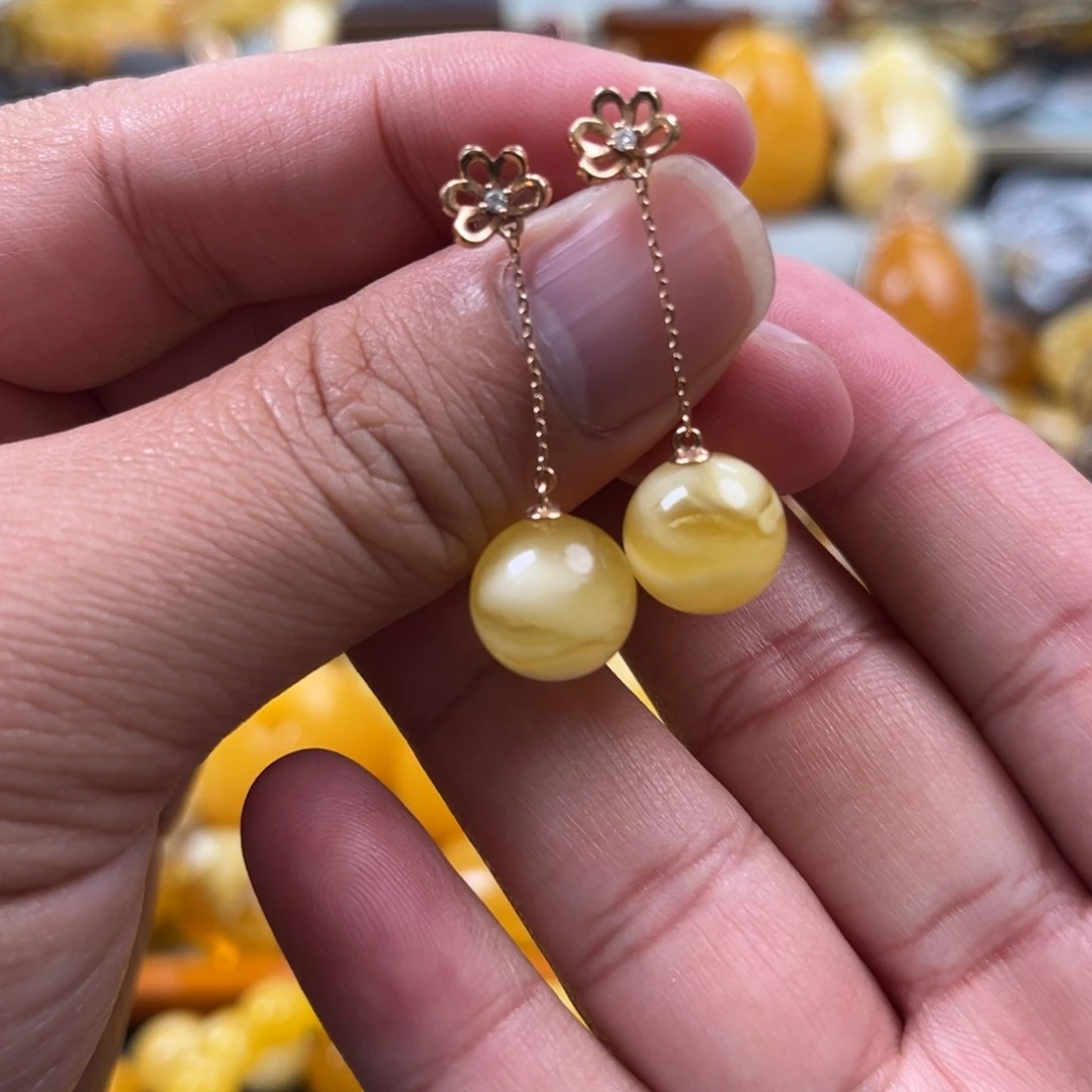 蜜蜡18K金镶嵌珠宝奇石