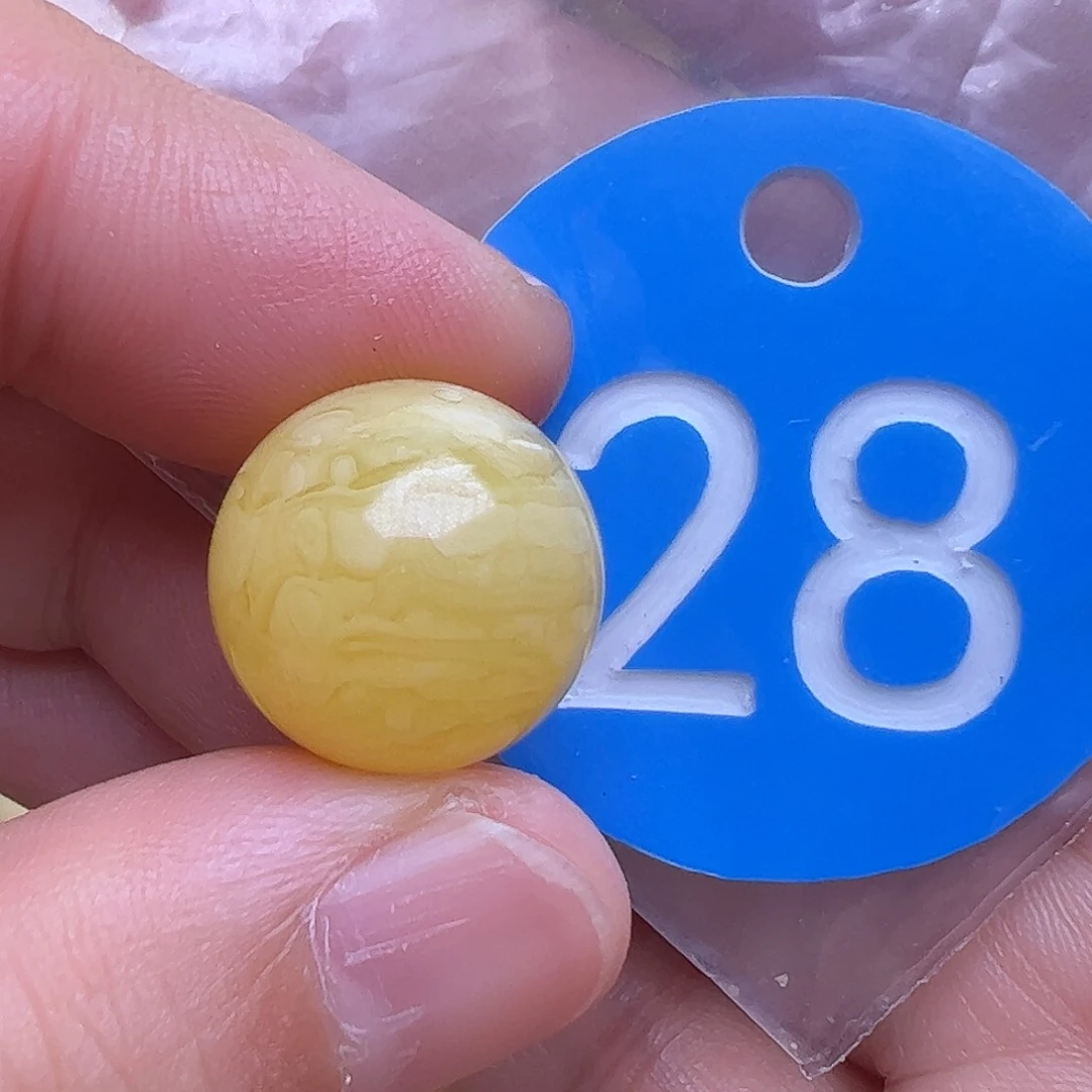 蜜蜡未镶嵌珠宝奇石14.8mm花粉