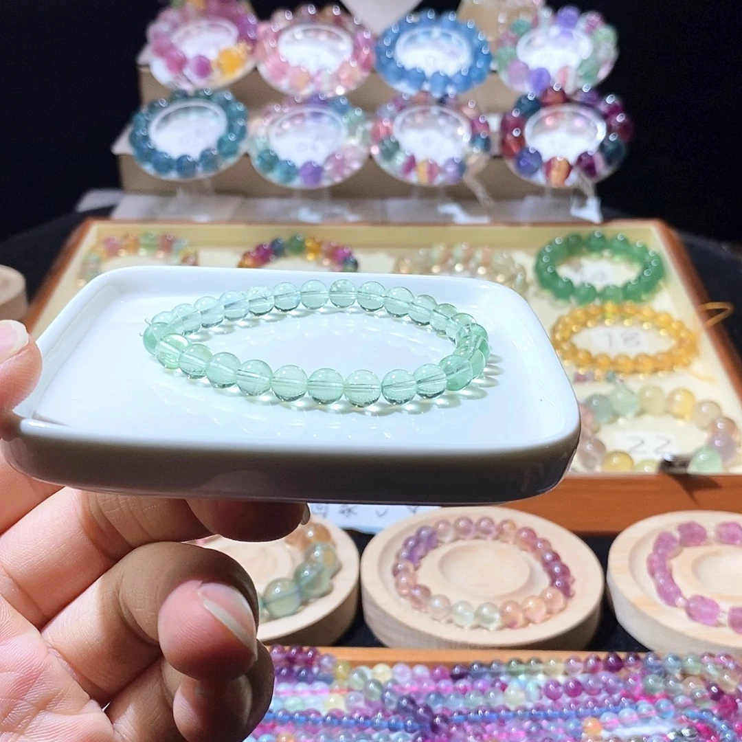 手链未镶嵌萤石薄荷绿7nm