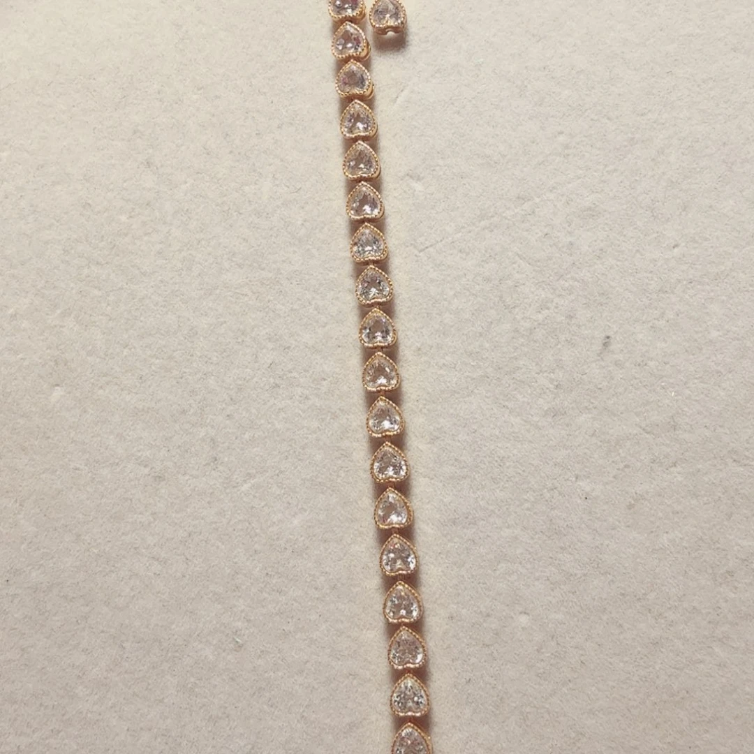 托帕石手链银S925镀金镶嵌国首质检