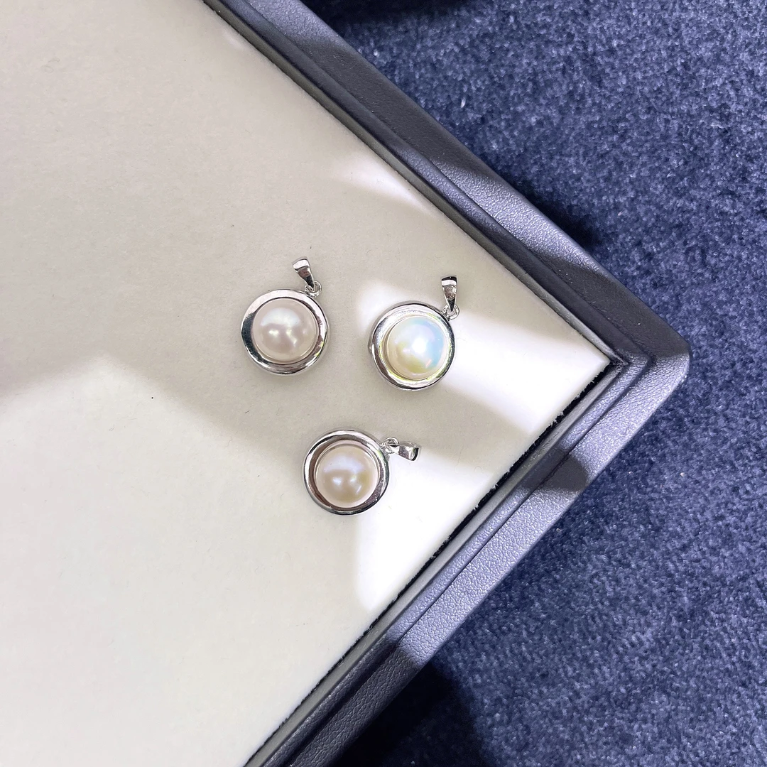 【珍珠甄选】淡水白珠无核设计款吊坠 11-12 多样性发一 R797