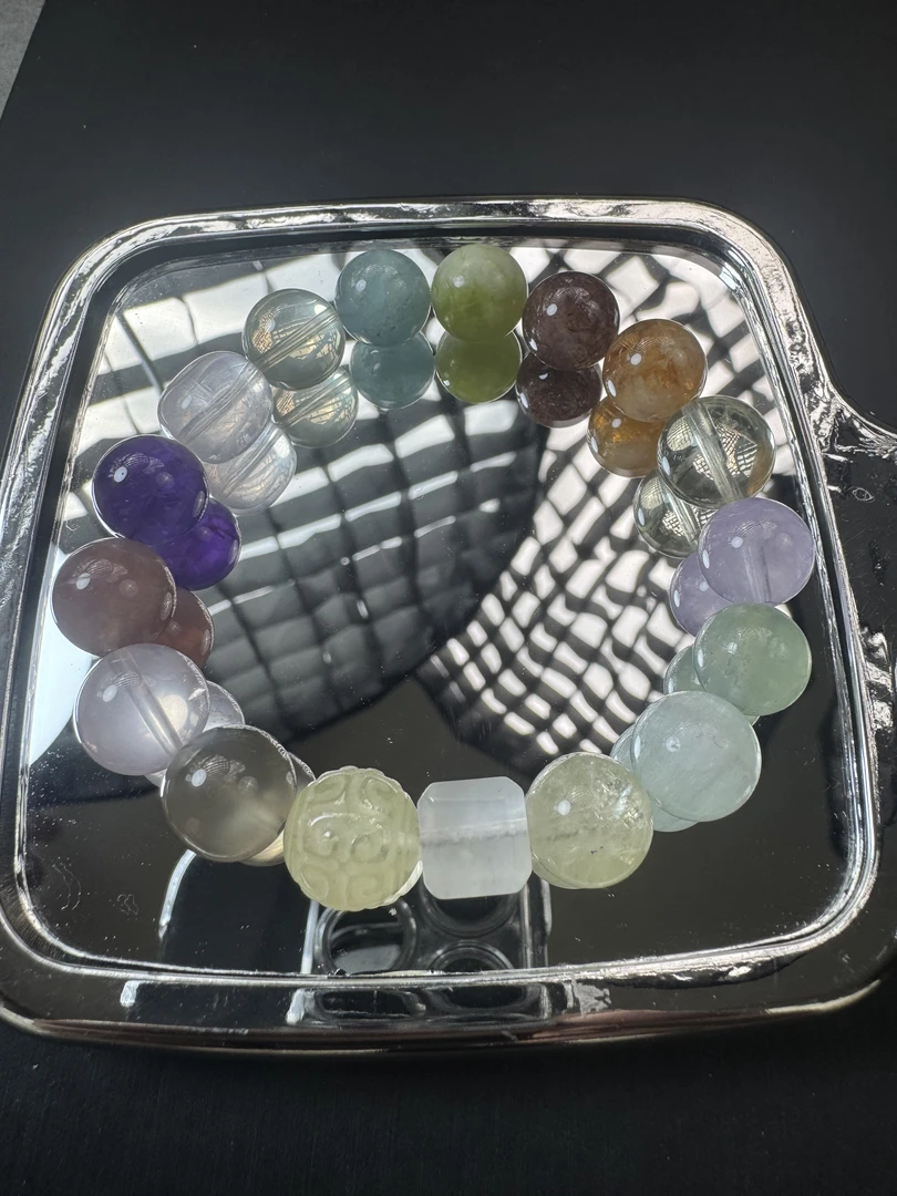 A575 天然水晶多宝手链多样性发一