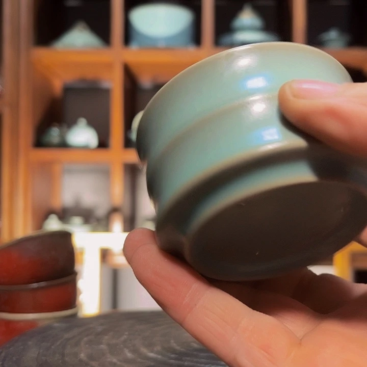 东坡竹节杯原矿汝瓷