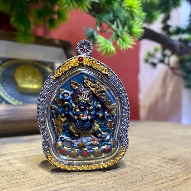 大黑天手绘泥塑擦擦亚克力防水壳包银外壳有链子礼盒发