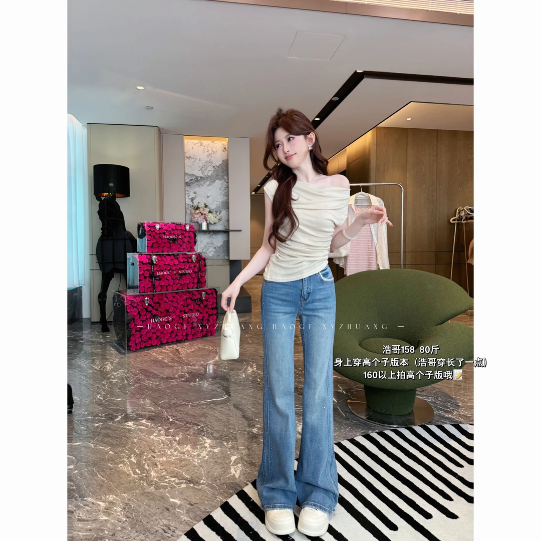 浩哥严选●牛仔裤预C5NZK0936A显瘦高腰直筒夏季舒适百搭小众款