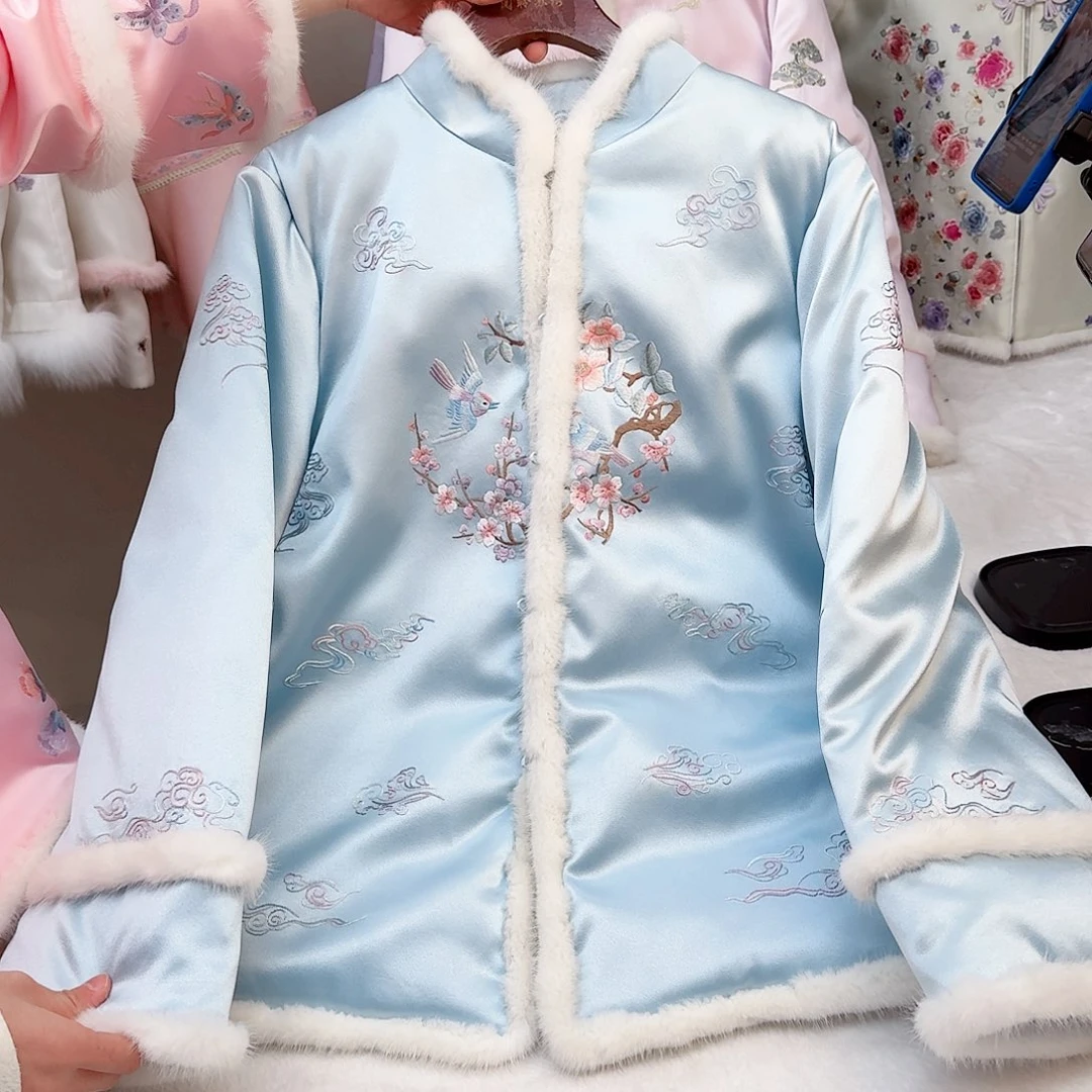 织绣真丝 蓝色燕归巢