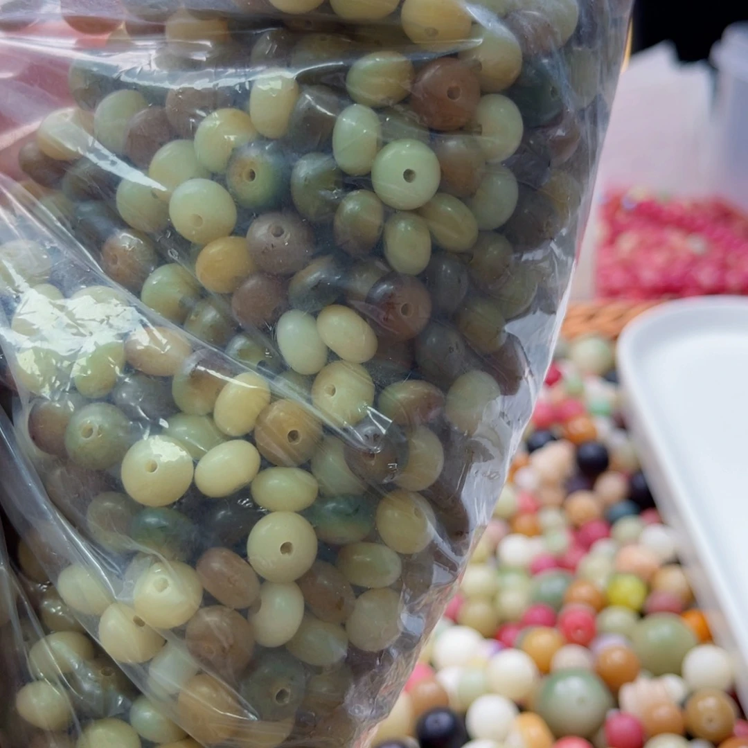 吊坠白玉菩提自***性q9mm/500颗锅底