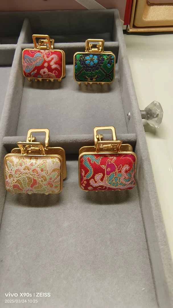 国风宋锦发夹手作