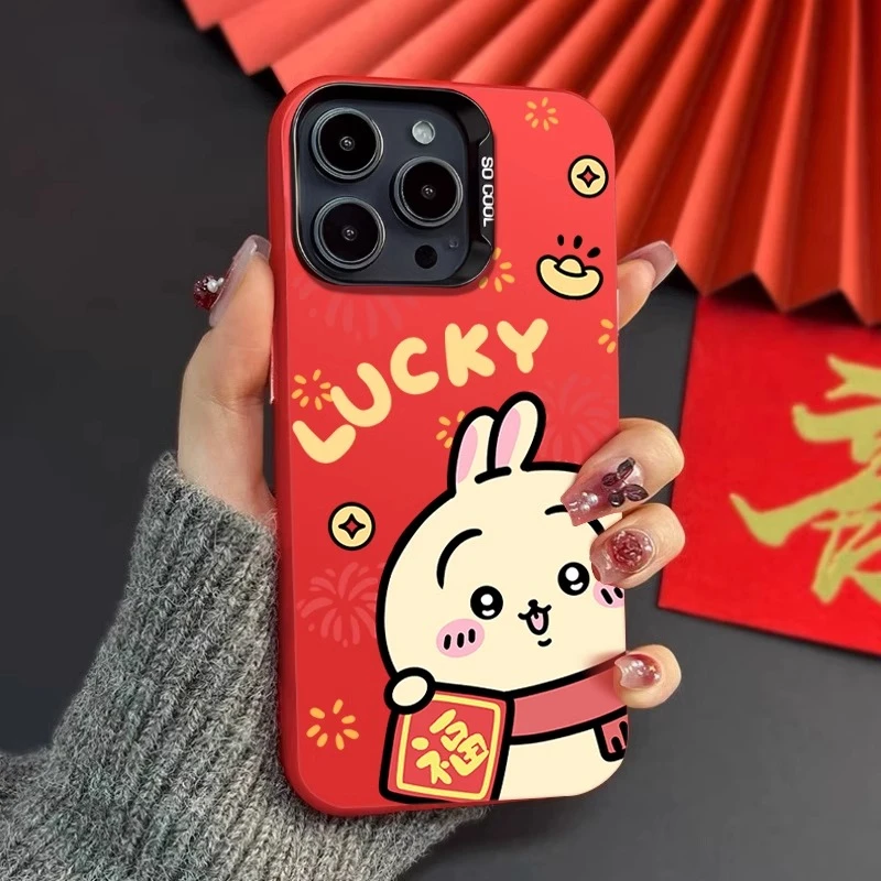 新年乌萨奇适用苹果16手机壳iphone15promax彩银14新年1317promax