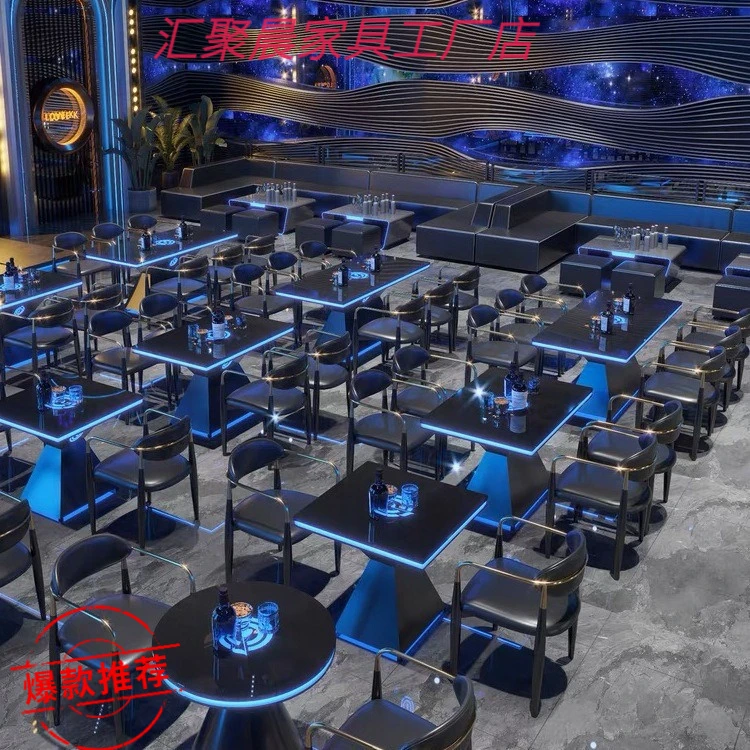 咖啡厅酒吧清吧桌椅组合酒馆西餐烧烤奶茶店沙发复古休闲餐饮卡座