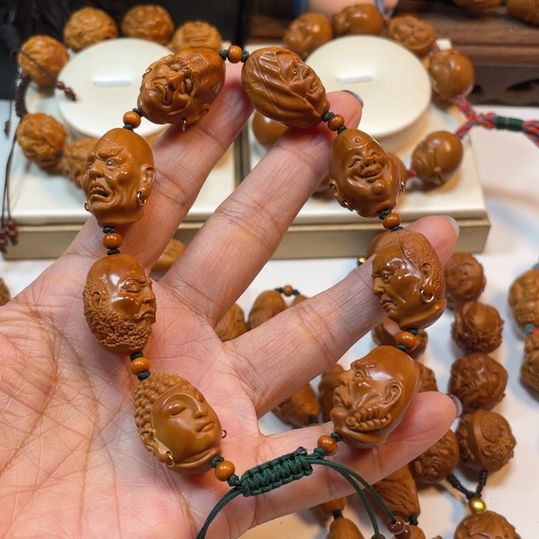 黑***地橄榄核手串/手链七星罗汉橄榄核手串
