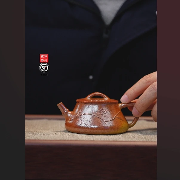 【闪购商品】火云烧石瓢段泥家用紫砂壶D386