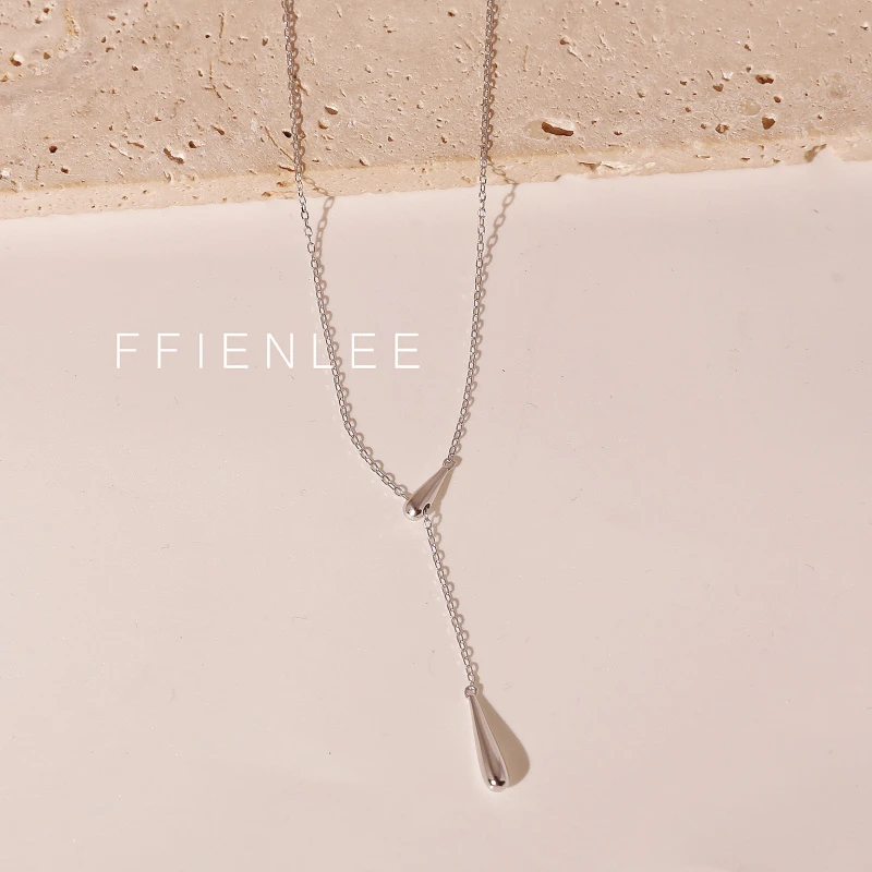 925银耳饰 <云泪>轻奢小众高级感银水滴吊坠抽拉Y字项链