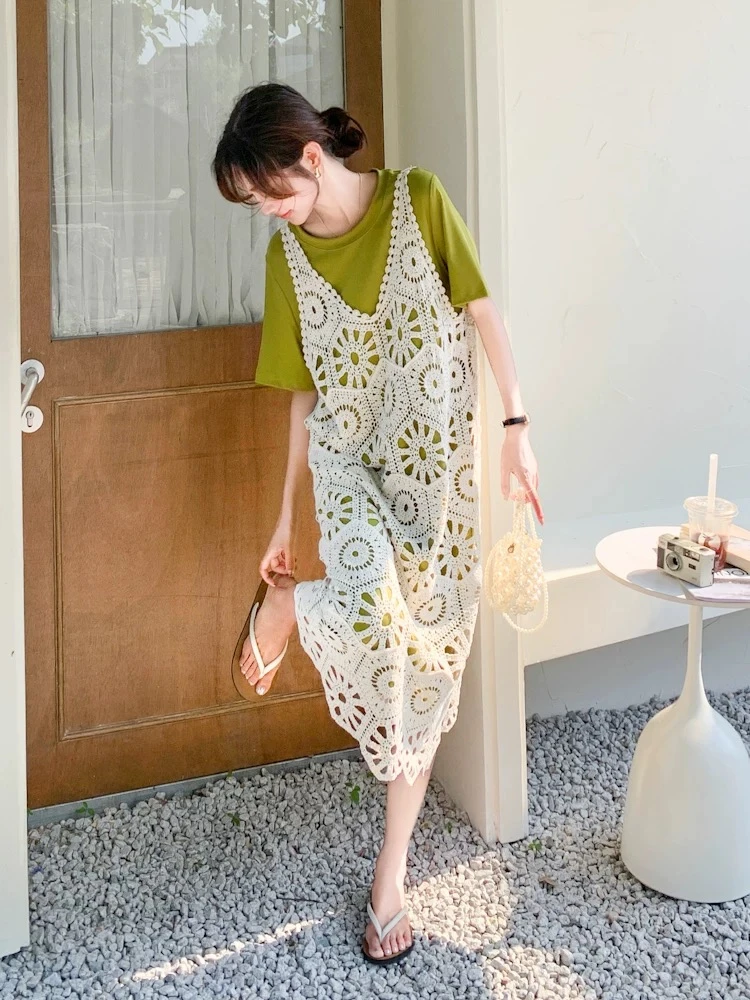 古月-2025夏季新款连衣裙显瘦减龄宽松中长款气质韩版轻奢