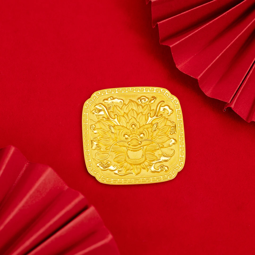 金川黄金足金9999金龙献瑞国黄金金币潮精美时尚双面个性情侣礼物