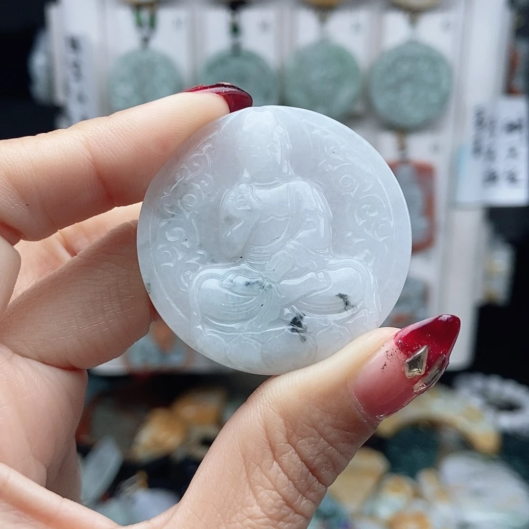 翡翠颈饰14K金镶嵌翡翠