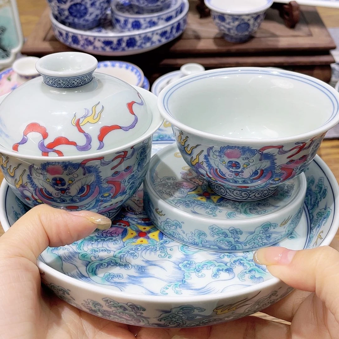 盖碗陶瓷景德镇陶瓷工厂福利价