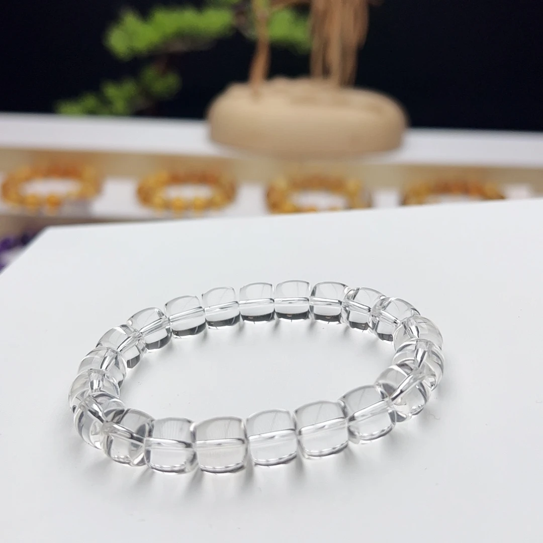 手链水晶未镶嵌白水晶10mm+直切双A