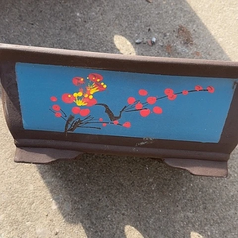 紫砂宜兴紫砂花盆36点彩马槽新品